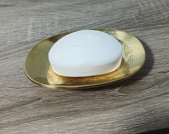 Handcrafted Solid Brass Soap Dish: Vintage Bathroom Accessory