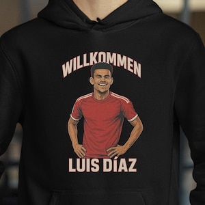 Wilkommen in Munchen Luis Diaz Inspired Personalized Shirt, New Munich Star Player Graphic Tee, Custom Gift for Soccer Fans Unisex T-Shirt