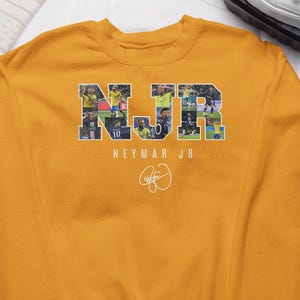 Neymar JR #10 Brazil Tribute Collage Shirt, Football Football Jersey Personalized Gift Graphic Tee, Custom Gift For Sport Fan Unisex T-Shirt