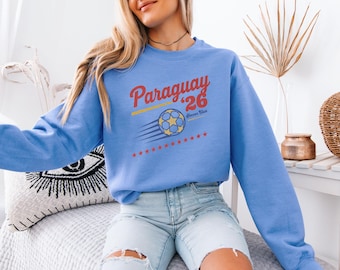Paraguay 26' Vintage Style Soccer Club Graphic Tee, Retro Inspired Bosnian Proud Ball Supporters Design, 2026 Football World Unisex T-Shirt
