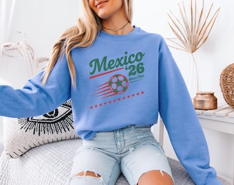 Mexico Vintage Style Soccer Club 26' Graphic Tee, Retro Inspired Mexican Proud Ball Supporters Design, 2026 Football World Unisex T-Shirt