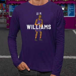 Air Williams #5 Jersey Style Tribute, Phoenix Basketball Star Player Inspired Graphic Tee, Custom Gift for Basketball Fans Unisex T-Shirt