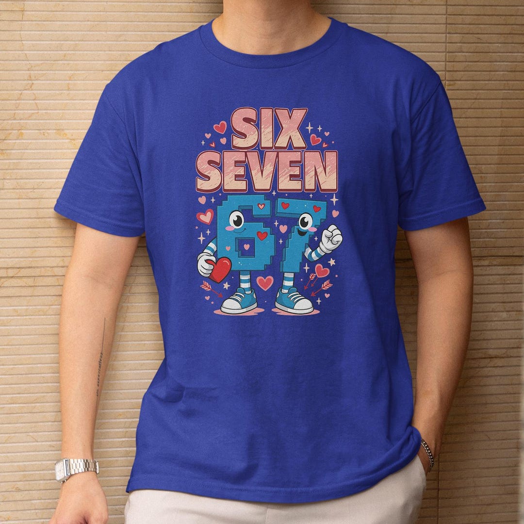 Six Seven Brainrot Style Funny Personalized Design, Italian AI 6 7 Meme ...
