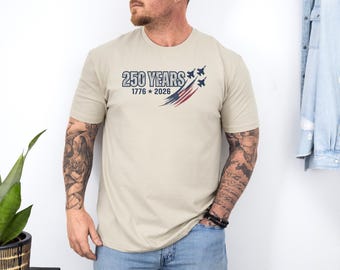America 1776 - 2026 Graphic Tee, Patriotic Freedom 250th Anniversary Tribute Design, Vintage Heritage Birthday Celebration Unisex T-Shirt