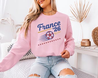 France 26' Vintage Style Soccer Club Graphic Tee, Retro Inspired Bosnian Proud Ball Supporters Design, 2026 Football World Unisex T-Shirt