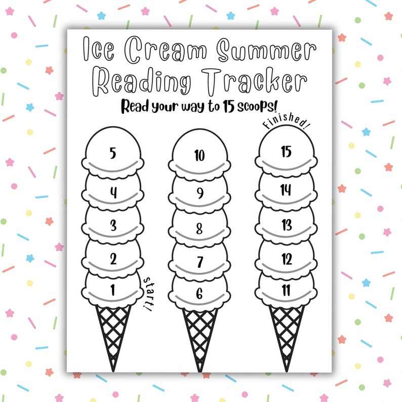 Summer Reading Tracker for Kids Printable, Fun Summer Reading Chart PDF ...