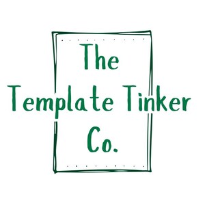 May include: A green logo with a white background and the text "The Template Tinker Co."