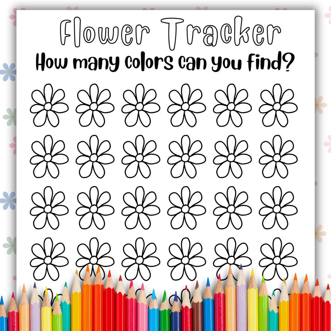 Nature Scavenger Hunt Printable, Spring Flowers Coloring Sheet, at Home ...
