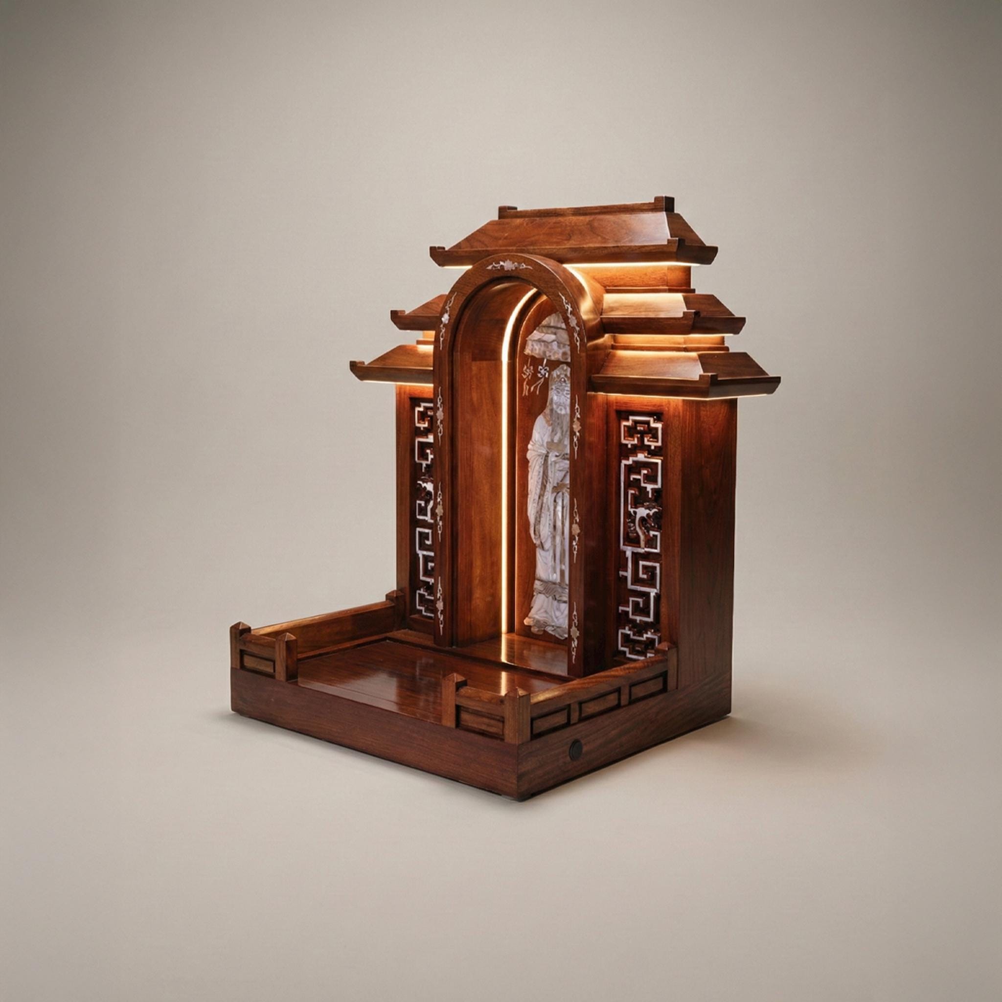 Kongka X Jacob Jensen Design: Modern Rosewood Di-zhu Altar With ...