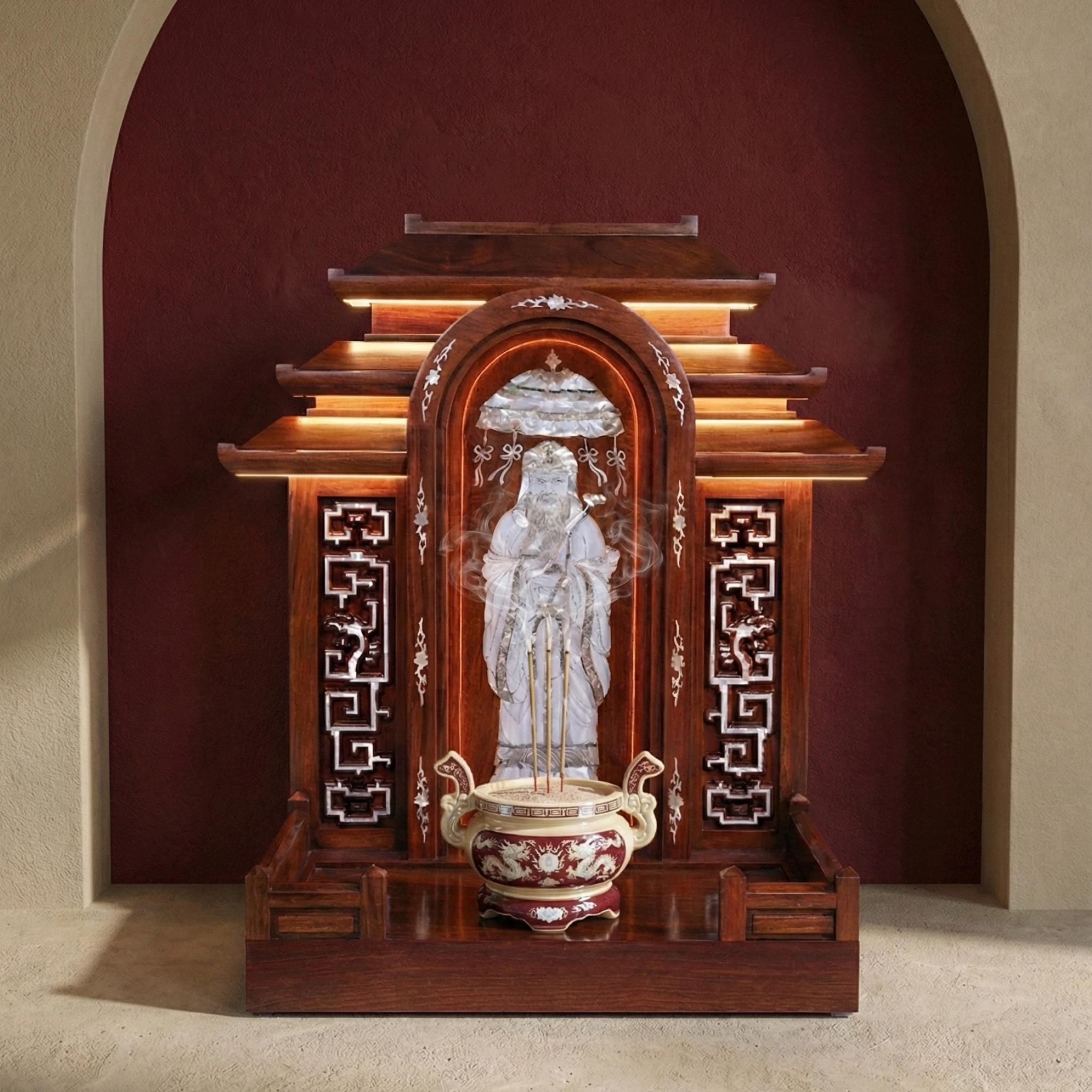 Kongka X Jacob Jensen Design: Modern Rosewood Di-zhu Altar With ...