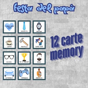 gioco memory per la festa del papà
