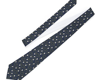 Olive Branch Dove Pattern Necktie | Find Peace
