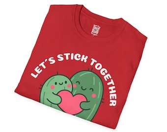 Laten we Cactus Hug T-shirt bij elkaar houden | Schattige, sappige illustratie