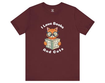Katzen-Lesebuch-T-Shirt: Wunderliches Buch-Liebhaber-Grafik-T-Shirt