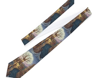 Tree of Life Dreamscape Necktie | Surreal Book of Mormon Landscape