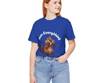 Camiseta divertida de castor: camiseta gráfica Dam Everything