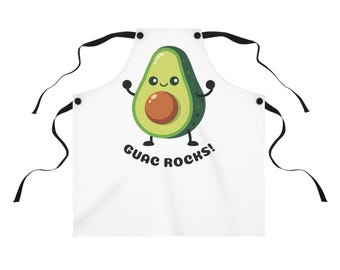 Cute Avocado Guac Rocks Apron | Kitchen Cooking Apron