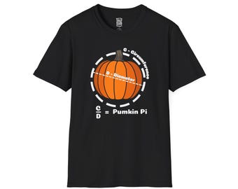 Pumpkin Pi T-Shirt, Pi Day or Fall Math Tee, Halloween Teacher Gift