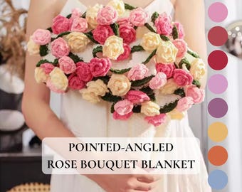 FINISHED Pointed-Angled Rose Crochet Bouquet