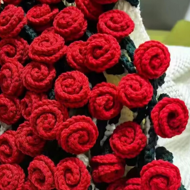 Roses Bouquet Blanket Crochet Pattern: 3D Flower Throw (digital ...