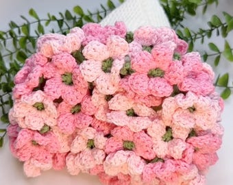 Hydrangea Bouquet Blanket Crochet Pattern: Multilingual, Beginner