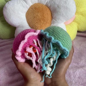 Crochet jellyfish plush