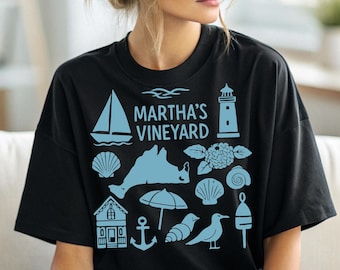Martha's Vineyard SVG Bundle: Nautical Clipart, Lighthouse, Sailboat (Digital Download)