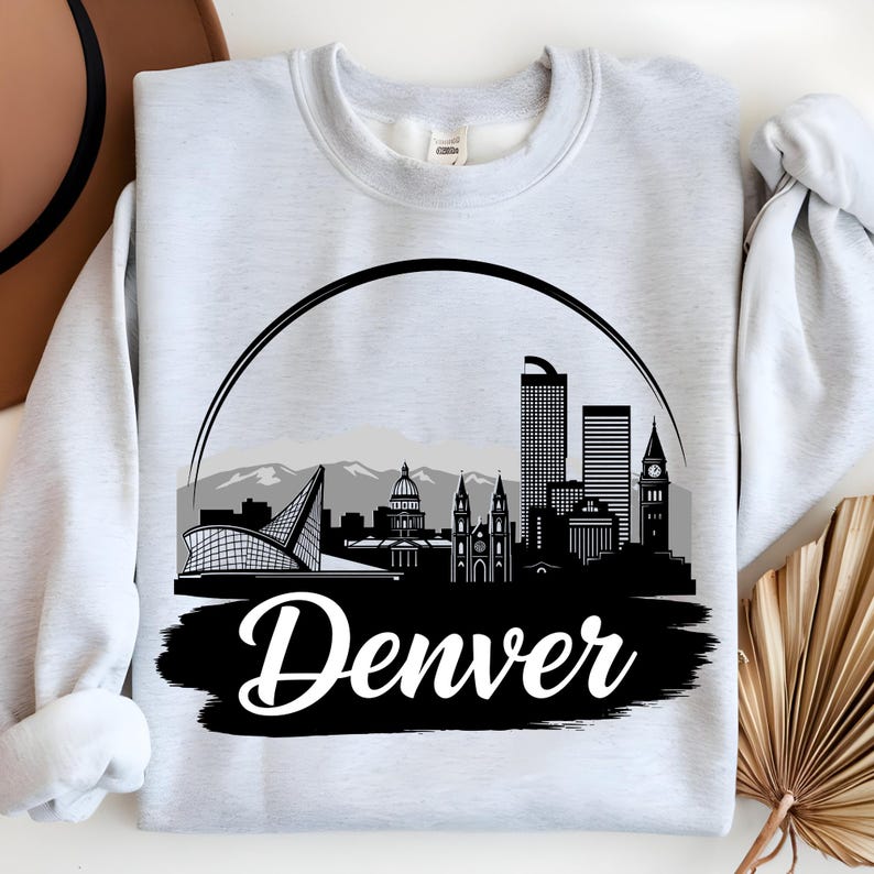 Denver Skyline SVG, Mountains Cityscape Cut File for Cricut, Travel ...