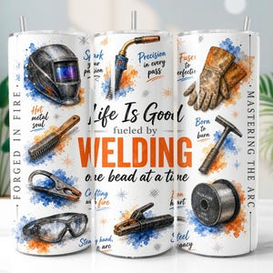 Welding Life Akvarell 20oz Tumbler Wrap PNG | Industriell sublimeringsdesign