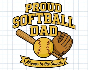 Softball Dad SVG: Game Day Design - Digital Download