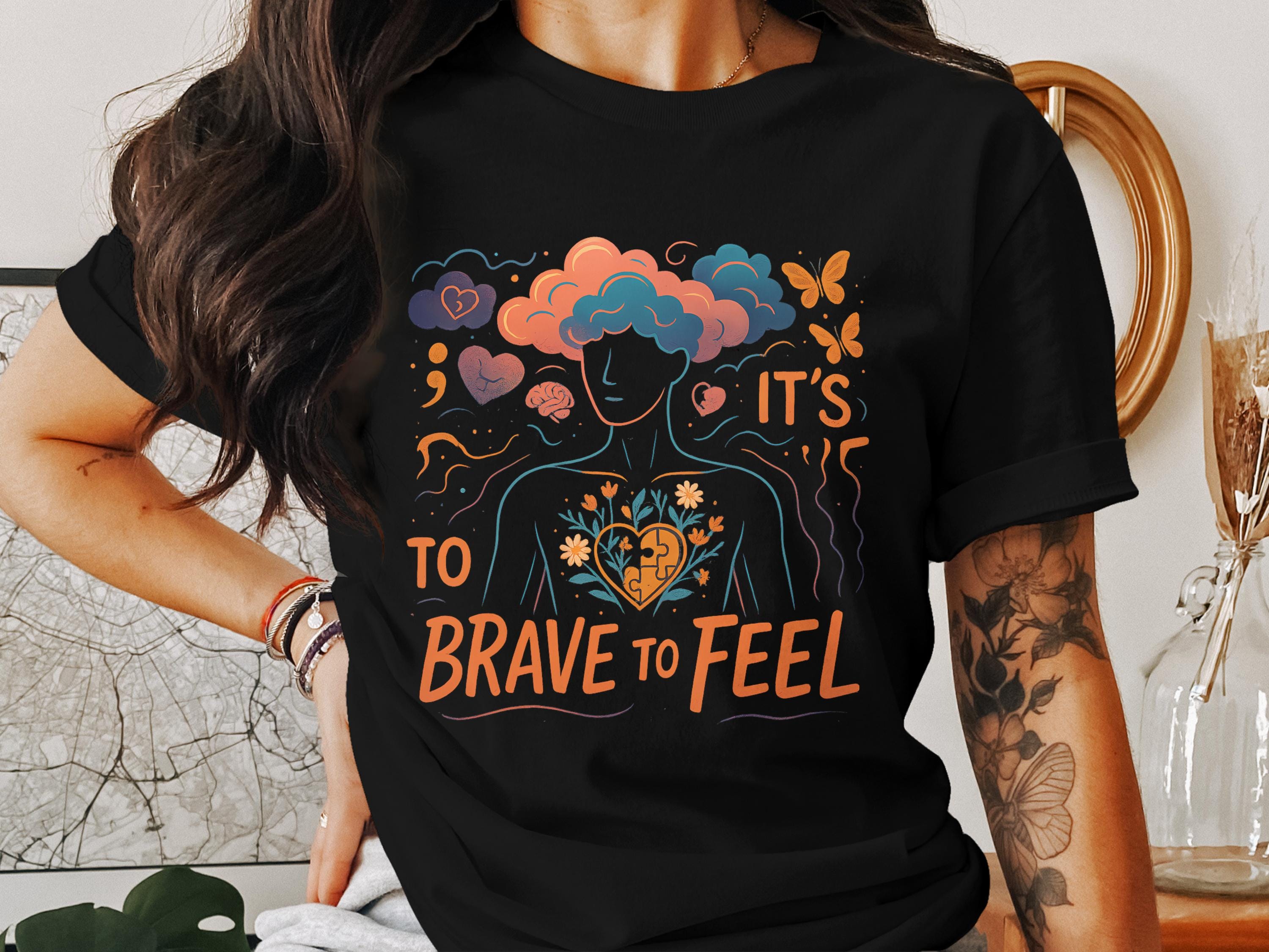 Brave to Feel PNG: Mental Health Autism Awareness (digital Download) - Etsy
