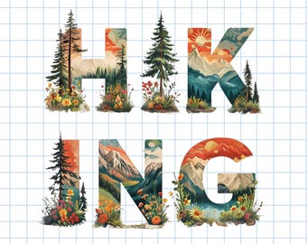 Mountain Adventure Hiking PNG Clipart - Outdoor Nature Sublimation Design