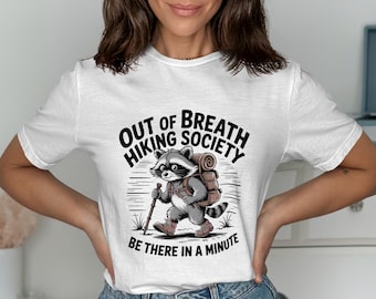 Sarcastic Raccoon Hiking Society PNG: Vintage Animal Art (Digital Download)