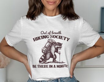 Sarcastic Raccoon Hiking Society PNG: Vintage Clipart (Digital Download)