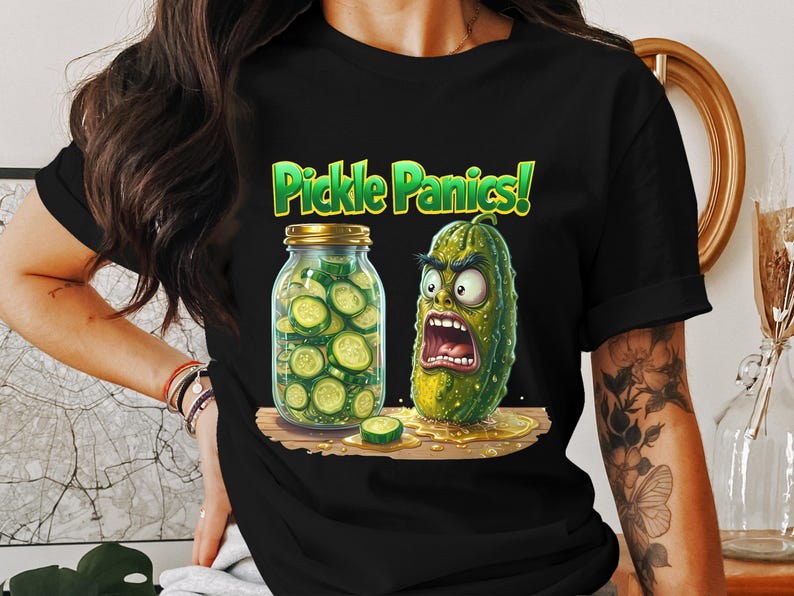 Funny Pickle PNG Screaming Pickle Clipart Pickle Panic Digital Download ...