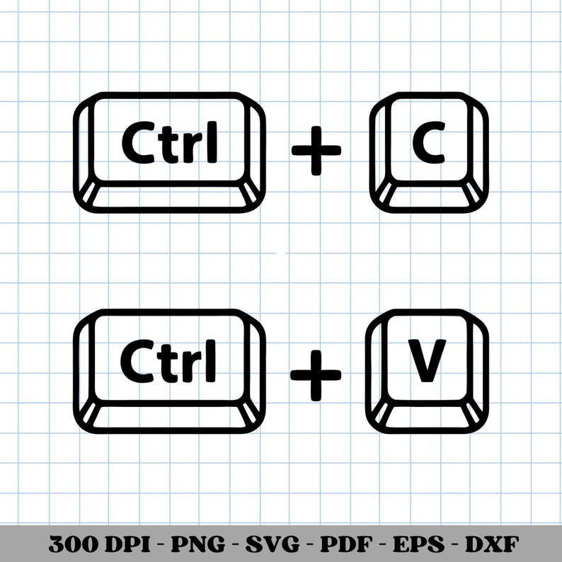 Tech Dad & Kids Matching Shirt SVG, Ctrl C Ctrl V (digital Download) - Etsy