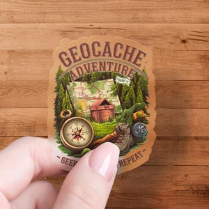 Geocaching Adventure PNG: Vintage Compass, Treasure Map (digital ...