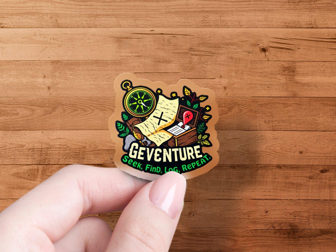 Geocaching Adventure PNG: Vintage Compass & Treasure Map (digital ...