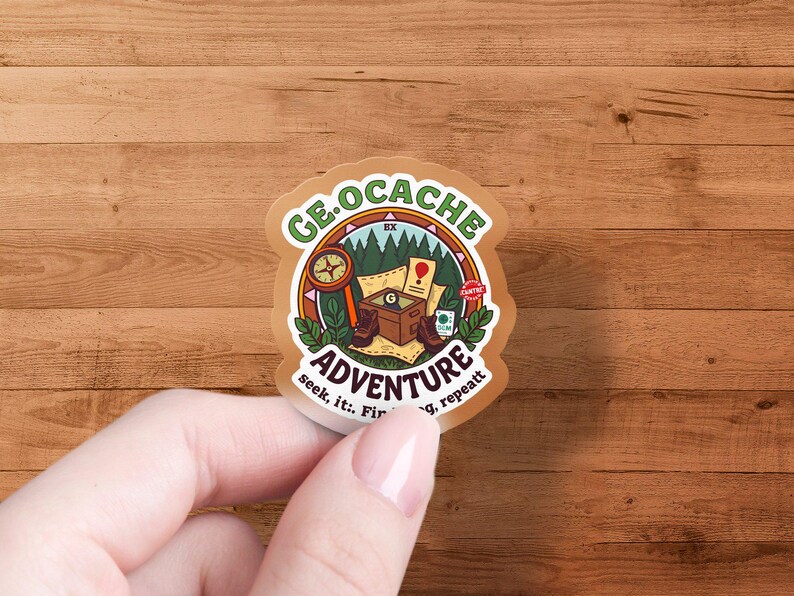 Geocaching Adventure PNG: Vintage Compass & Treasure Map (digital ...