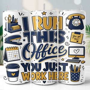 Admin Professional Bold Quote 20oz Tumbler Wrap PNG Sublimation Design