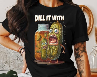 Pepinillo divertido PNG: Dill It With Humor Clipart (Descarga digital)