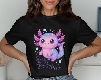Kawaii Galaxy Axolotl PNG – Kids Sublimation Design (Digital Download)
