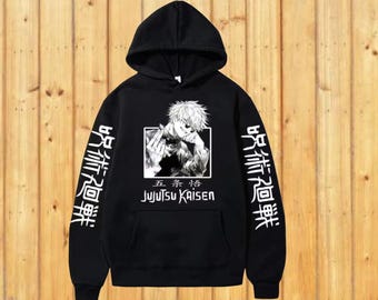 Sudadera con capucha estampada de anime