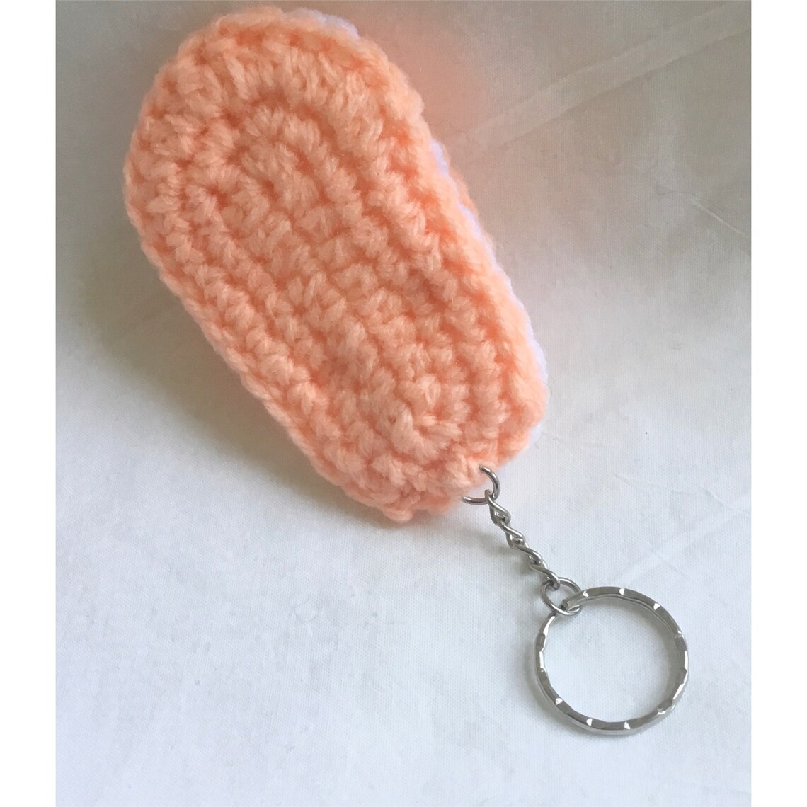 crochet flip flop keychain