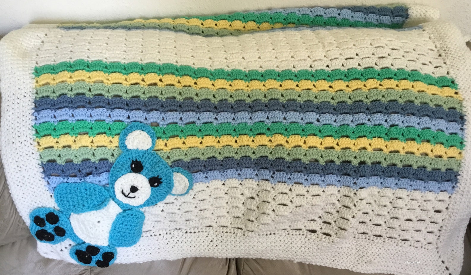 Crochet Baby Blanket Crib Cover Baby Throw Etsy