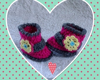 Crochet Baby Booties, Infant Shoes, Newborn Booties, Baby Shower Gift