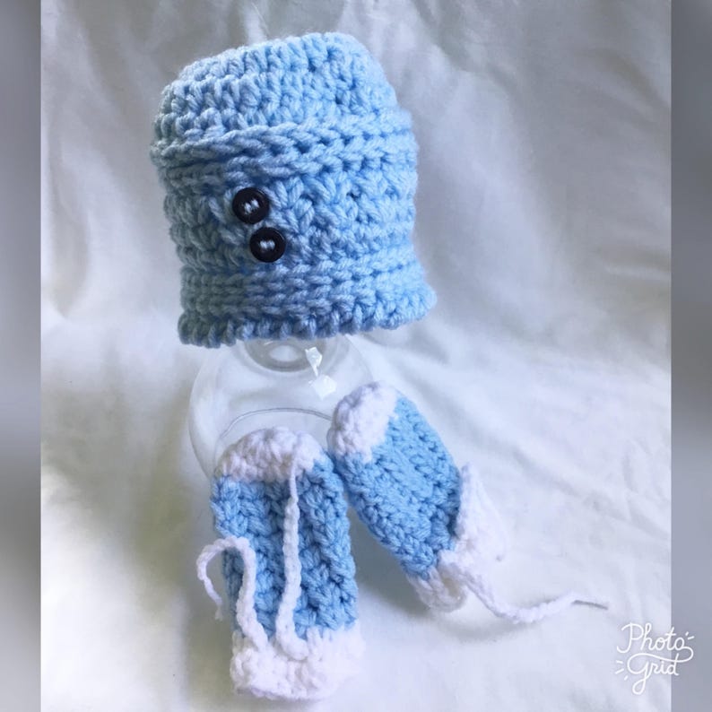 Crochet Infant Hat Baby Mittens Newborn Baby Set Baby Etsy