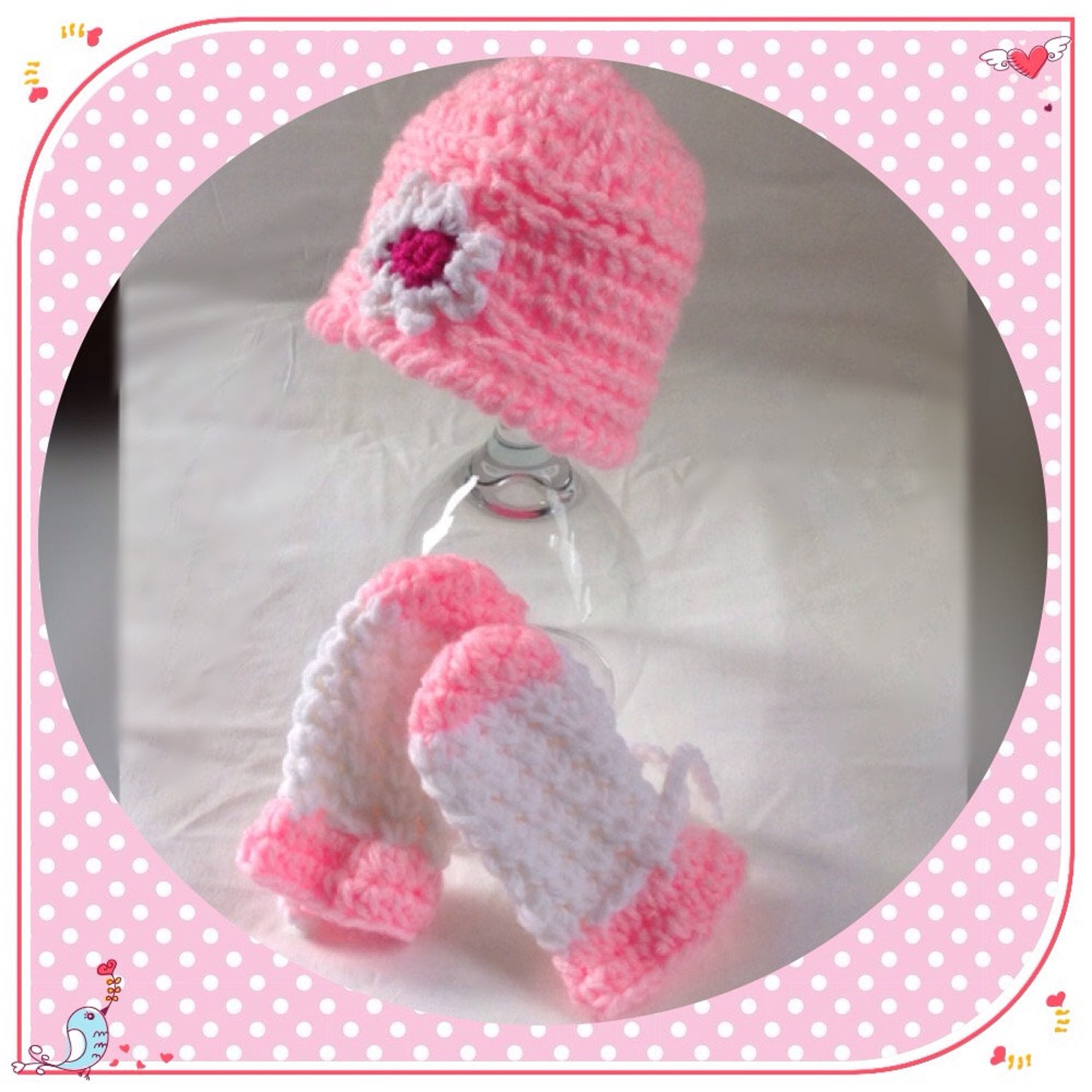 Crochet Baby Girl Hat and Mittens, Infant Hat, Baby Mittens, Baby Gifts Etsy