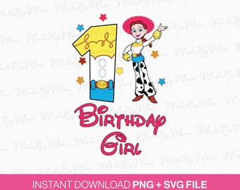 Toy Friends Cowgirl First Birthday SVG, PNG Files (Digital Download)