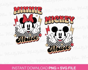Retro Mickey and Friends SVG, Family Vacation Design (Instant Download)